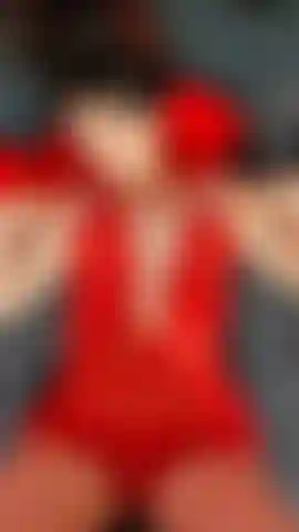 Teasing you with my horny body and burning red lips