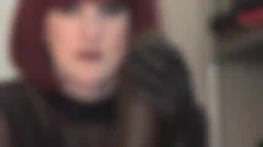 Stroking bbc with leather gloves.