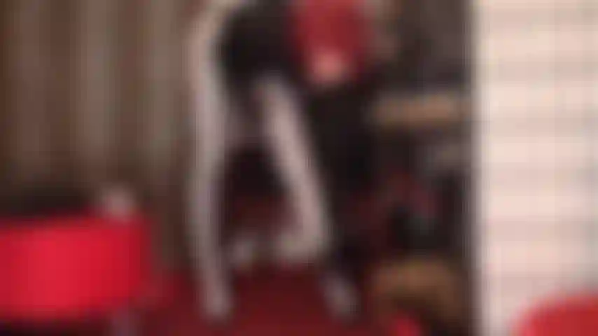 Addicted to shiny lycra tights, you are stroking your little slave cock like there is no tomorrow.