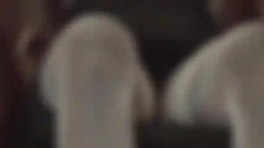 Silky pantyhose and stocking thighs teased by satin gloves - this view will have your dick throbbing, the opaque pantyhose sheer enough to catch a glimpse at mistress panties.