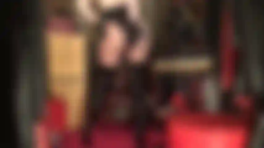 Driving you wild with my curves! - Tall shiny thigh boots, glossy tan pantyhose, thong bodysuit and sexy short gloves that keep touching mistress' irresistible body.