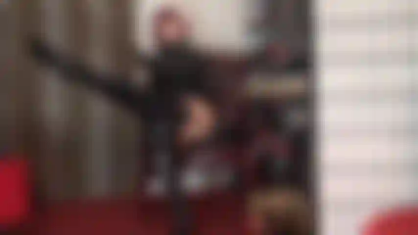 Shiny black metallic panties, garters and boots tease your slave cock.