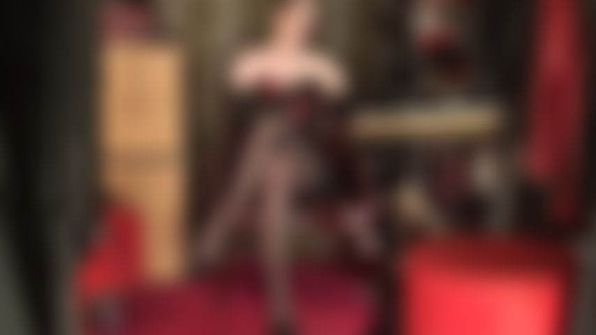 Leather Gloves, Corset and Nylons - Mistress has you weak and throbbing for her pantyhose-clad crossed legs as she gently strokes them with soft leather gloves.