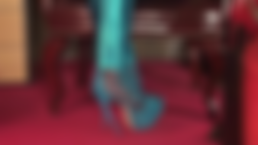 Your useless limp dick is being crushed under my blue stiletto boots.