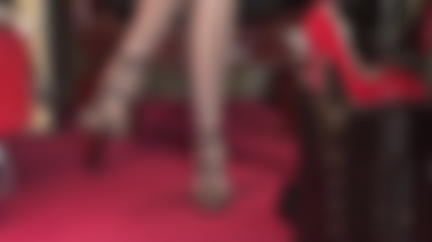 High Heels and Cock Lover - Mistress entices you to lick her heel - nice and slow, go on, lick... now suck it... just like a cock. When you are ready for more, Mistress gives you her tasty big cock.