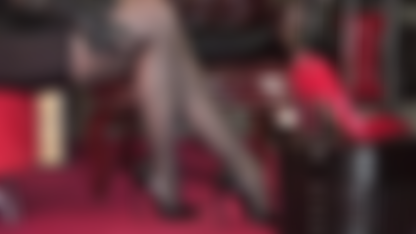 Weak for Legs and High Heels - Sexy crossed and extended pantyhose legs in sexy shoes have you on your knees. Mistress wears classic shiny black pumps, followed by hot strappy platforms.