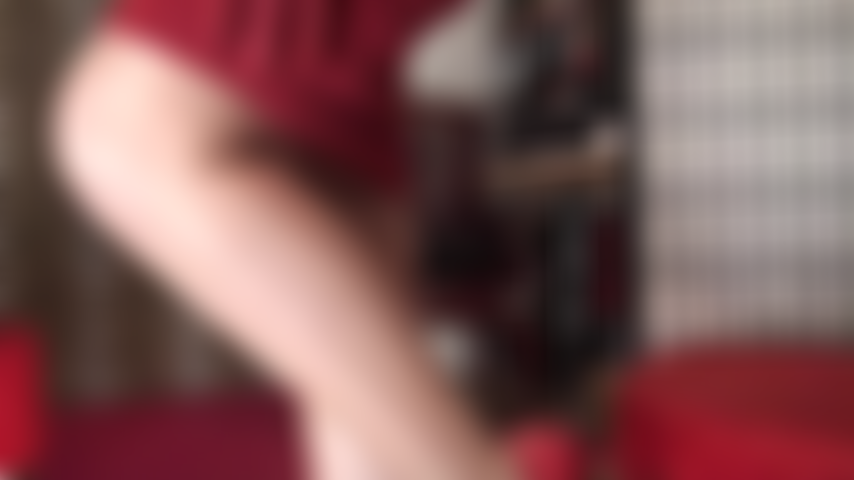 Strap-on curious... My big bulge has you curious. Lured in by my smooth and shiny nylon-clad legs, leading up to that big strapon, you are ready to feel cock for the first time.