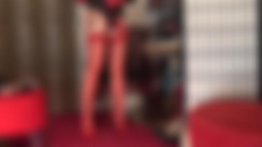 You want this thick red meaty cock - Crawl up in between Mistress' stocking-clad thighs to suck off my big red cock.