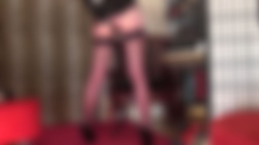 Body worship in sheer purple shiny pantyhose over black lace top stockings. Admire Mistress Vivian's incredible curves in nylons, and bare, as the pantyhose comes down.