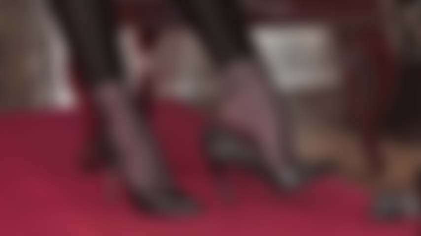 Foot tease, sexy high arches in black pantyhose, leggings and high heeled leather pumps.