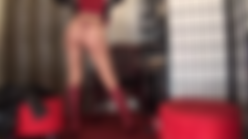 Worship my perfect round butt in tan pantyhose and bare in red thong. Includes extreme closeup of my curves in skimpy undies - a sight that will have you drooling.