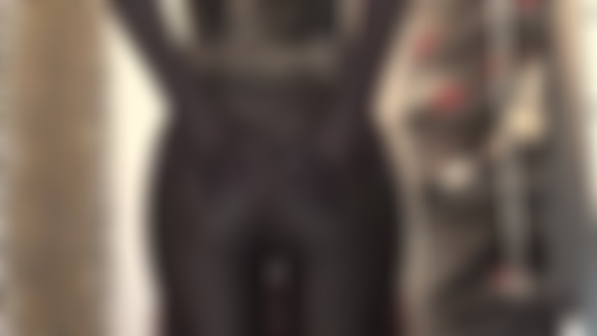 Tight spandex pants and gloves, ass worship and tattoo worship on Mistress' abdomen.