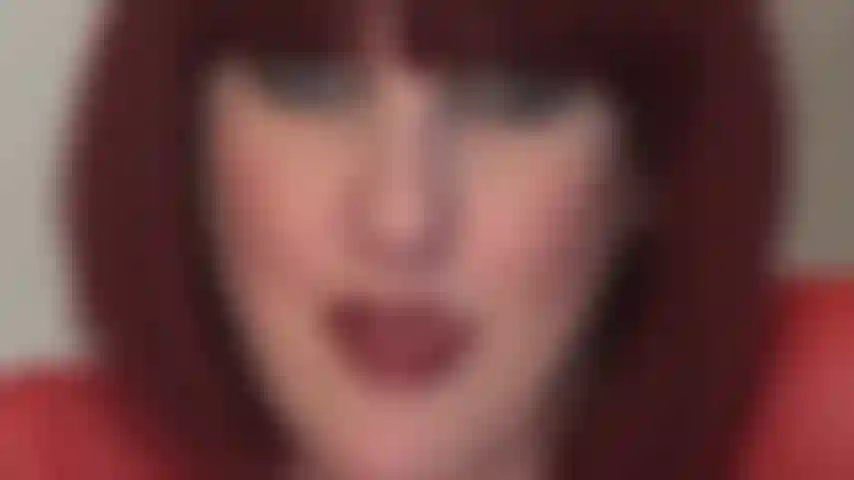 Sexy red lipstick kisses.