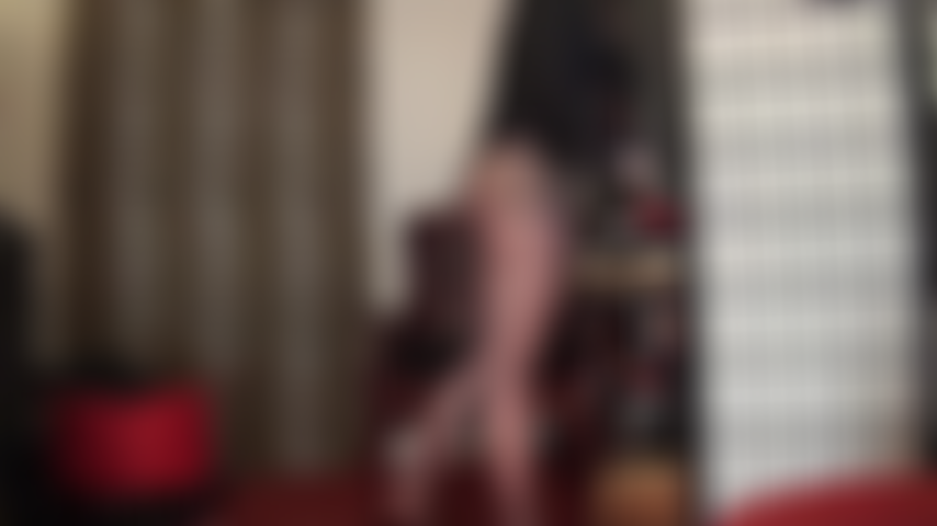 Pantyhose layers and stocking mask, outfit change - Watch Mistress change outfits, including several pairs of pantyhose, stockings and nylon mask with a sexy red dress and gloves.