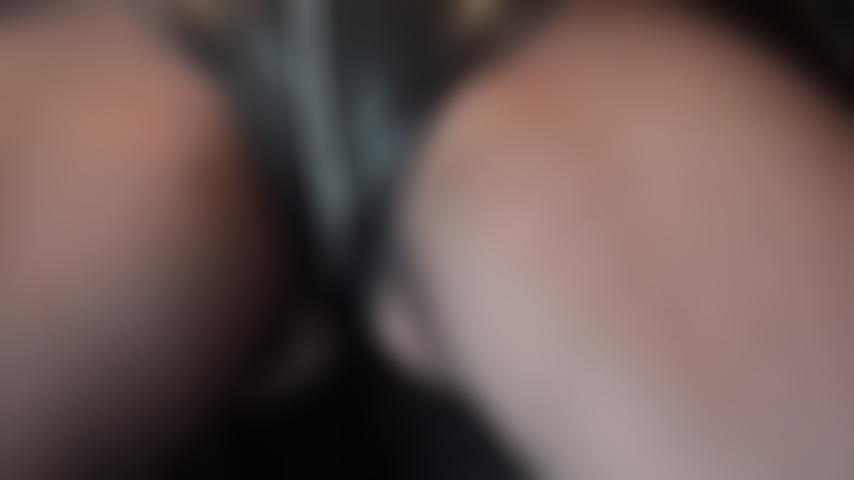 Black cock milked onto Mistress' pantyhose thighs using leather gloves and spit.