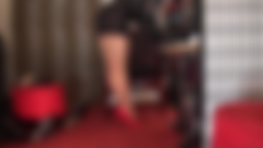 Super glossy tan pantyhose layers and red heels - Your weakness for Mistress Vivian's pantyhose curves is undeniable. Watching her tease with her beautiful long sculpted legs has got you stroking hard.