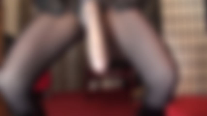Fishnets, ass worship and a massive cock - Mistress tempts and taunts with her thick meaty cock and ass in seamed fishnet tights thrusting it down into your open mouth.