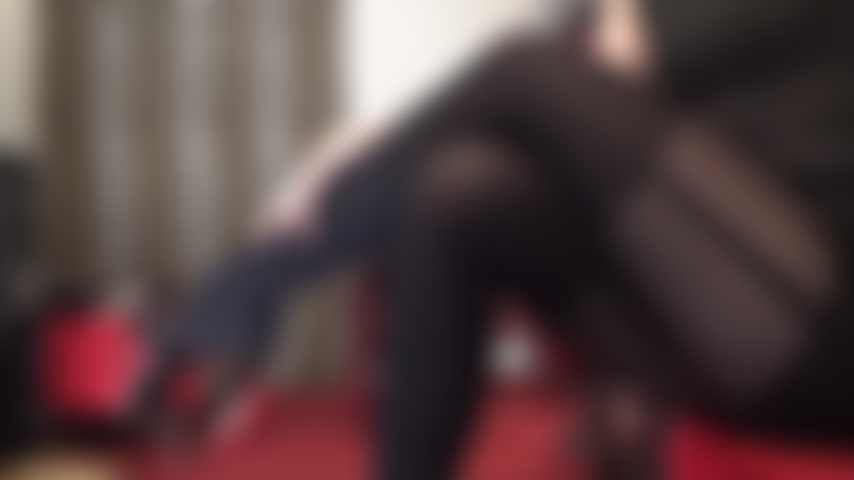 FINDOM - Owned by these incredible legs - Drop to your knees and give your Goddess the money she deserves. These garter patterned pantyhose legs and tall platform mules own your cock and your wallet.