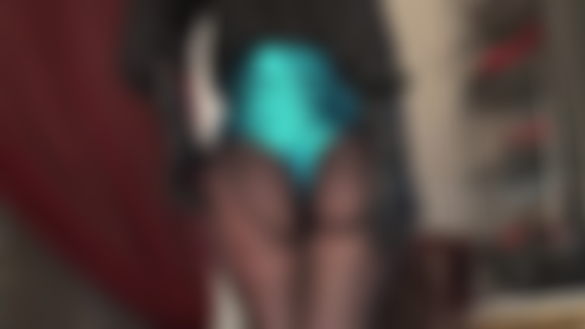 Ass worship to cause many wet dreams to come... Oil shine black pantyhose and glossy vivid aqua blue satin shorts pulled as tight as the rope around your balls.