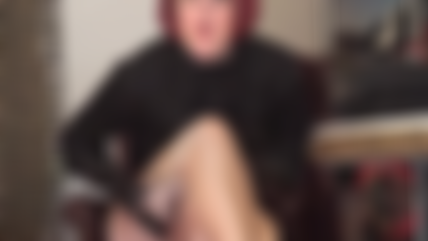 Glossy pantyhose seduction, nylon thigh trap, spit play and milking - Mistress has you right where she wants you... weak between her pantyhose thighs, your slave cock tied with her worn pantyhose as you thrust and feel these soft nylons all over you.
