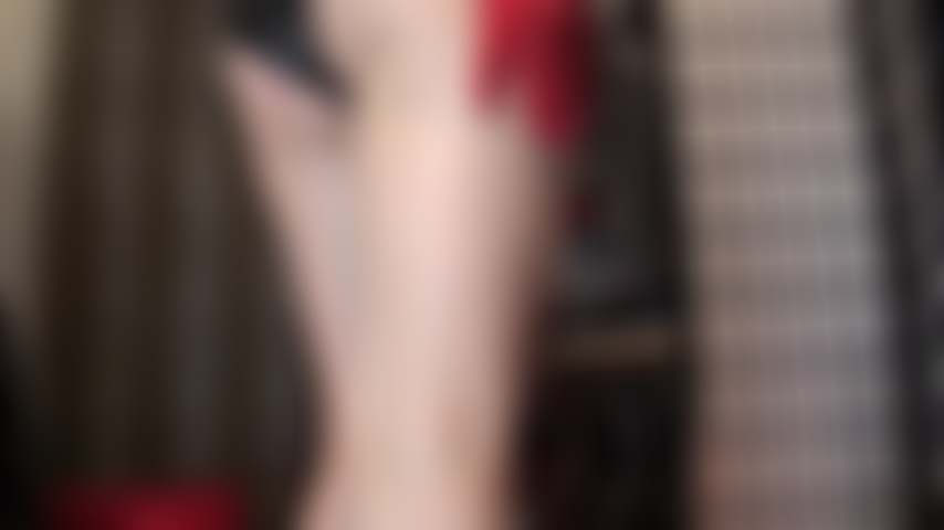 Body worship in tan pantyhose, red satin and high waisted shorts - Mistress' wonderful curves have you mesmerized.
