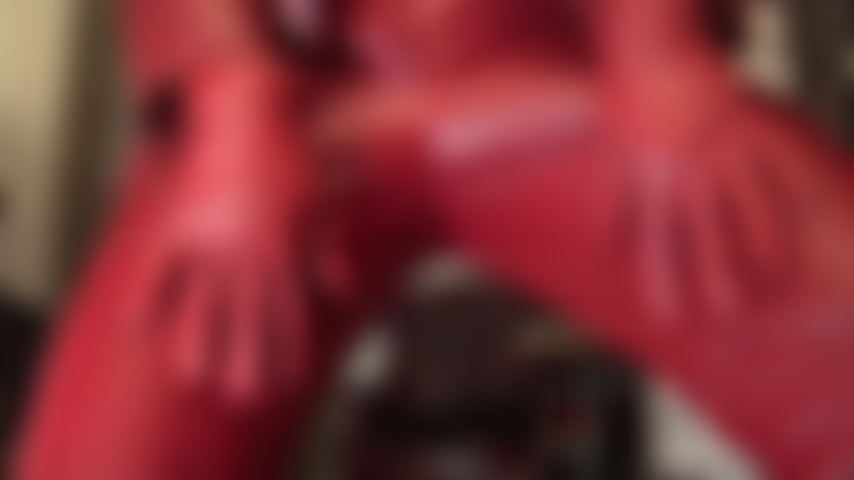 Love red leather? - Mistress adores the look and feel of leather. In this clip, your leather Goddess is dressed in all red leather, pants, tall overknees boots, blazer and short gloves. Includes ass worship, spit play and gloved handjob.
