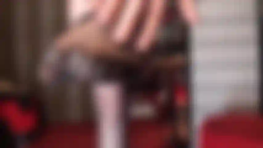 Fully fashioned black vintage stockings tease - paired with a red thong, mistress teases with these wonderful silky real nylons, her ass and feet.