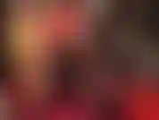 Worship mistress' perfect legs and ass in glossy pantyhose and tight hot red satin shorts, wearing her massive black strapon to peg you with.