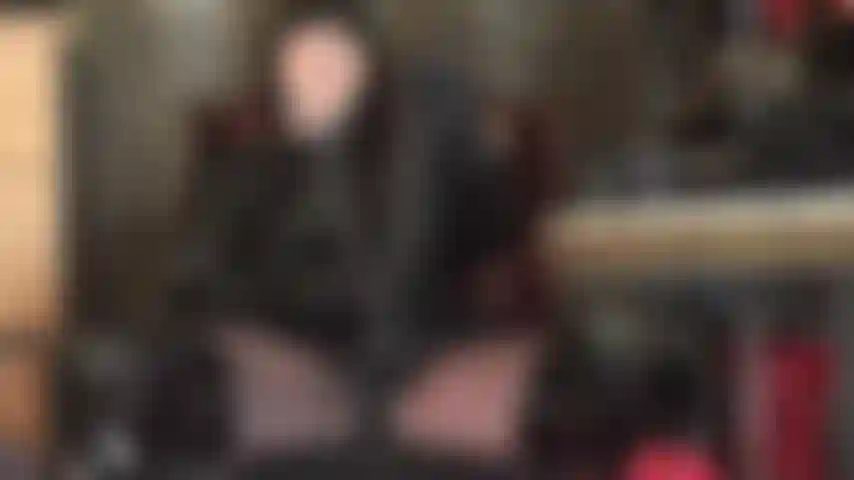 Mistress taunts with her giant black cock.