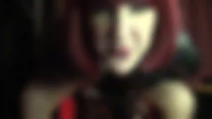 Leather, fur and massive black thick strapon.