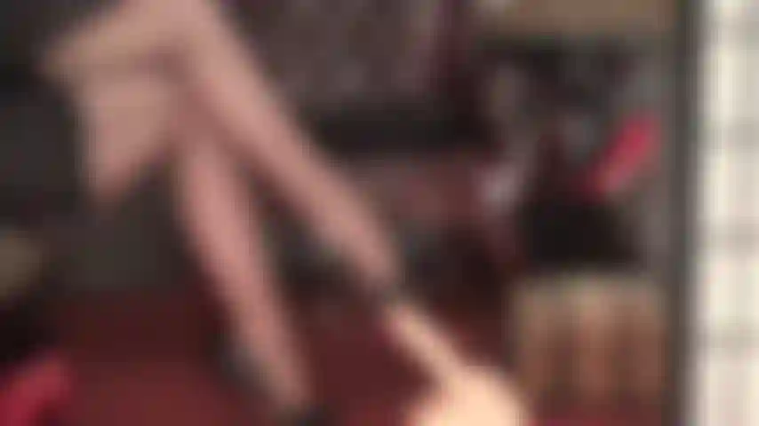 Dark brown glossy stocking legs, high heels and feet have your cock under full control.