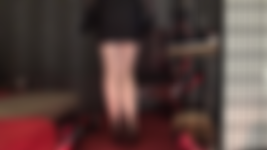 Ass worship in black lace lingerie and seamed nude pantyhose tease - As the skirt goes higher, Mistress reveals her pretty lace teddy, making you want her ass on your face.