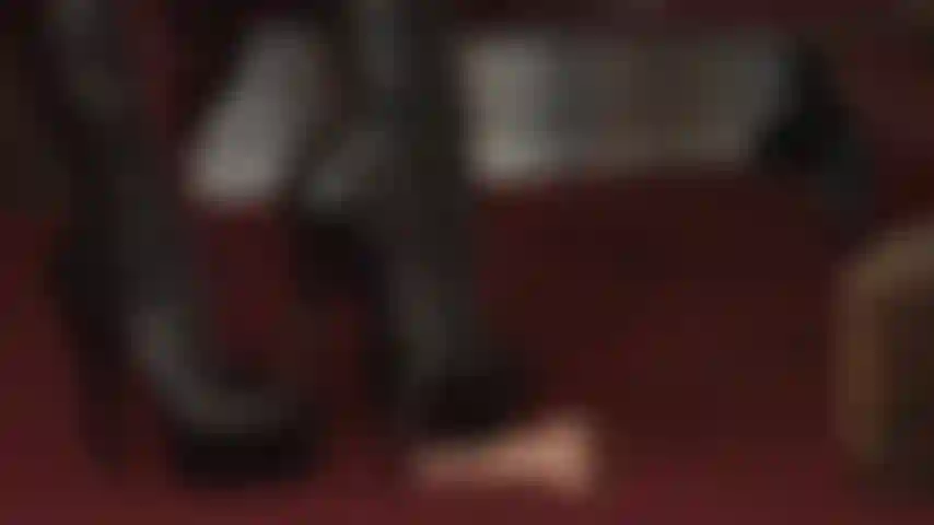 Boot trampling - your useless slave dick receives the punishment it deserves by being stepped on with mistress' leather boots and beaten by her whip and several pairs of high heels.