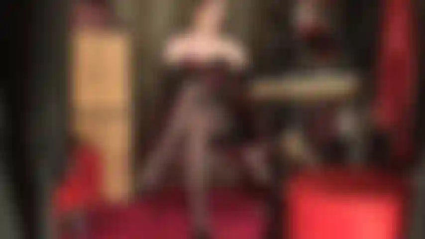 Leather gloves, corset and nylons - mistress has you weak and throbbing for her pantyhose-clad crossed legs as she gently strokes them with soft leather gloves.