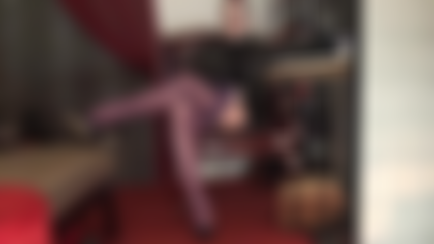 Slide your cock into the top of Mistress' purple stockings to be milked dry.
