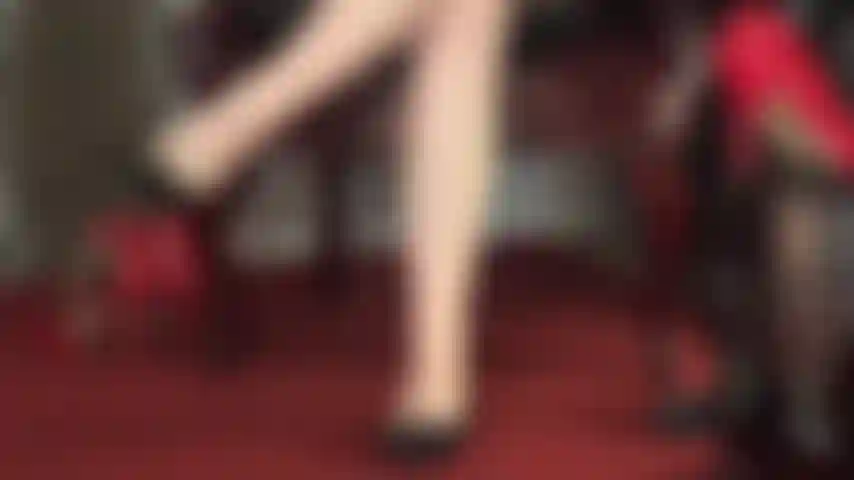 Dangling flats barefoot - take a sniff of mistress' bare feet and worn shoes.