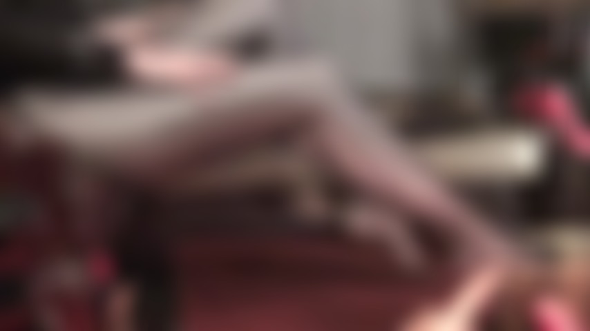 Footjob, ballbusting, leg worship - Glossy Leohex lycra tights tease your cock and balls. (Fun fact: This is sheer black pantyhose layered on shiny white spandex. Such a sexy look!)