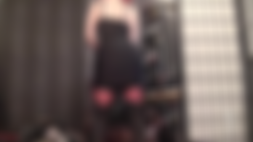The more straps, the more cum - Mistress' pantyhose ass, 12-strap garter belt and red tinted stockings have you on the edge, desperate to cum.