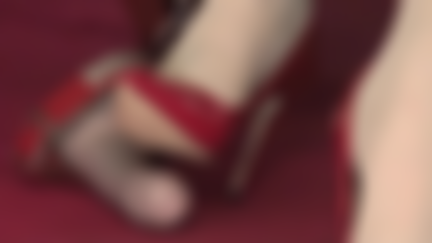 Leashed at my feet - these heels not only play with your cock but, more importantly, your mind as well.