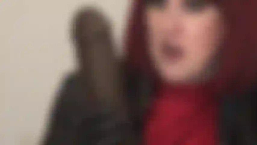 Mistress winks at you while stroking bbc. Won't you give that big black cock a little kiss?