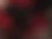 Hot red satin shorts and black 8" strapon.