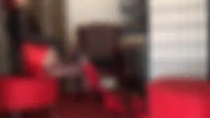 Red hot satin shorts and patent booties paired with nylon bodysuit, leather gloves and sheer pantyhose. Mmmmm sexy!