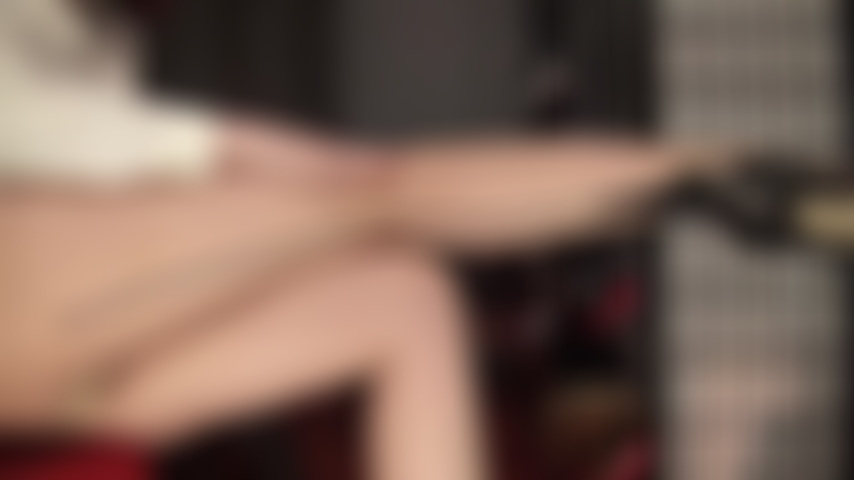 Stroke for my nylon legs in sheer nude seamed pantyhose - The black seam accentuates Mistress' gorgeous long legs perfectly.
