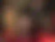 Sexy leg seduction - nude striped pantyhose, short vinyl dress, leather gloves and mules.