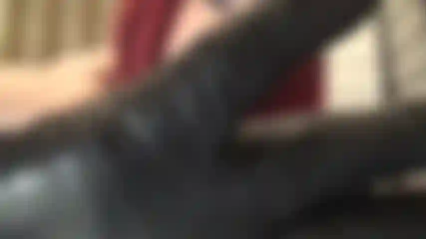 These leather gloves choke your neck, feed you delicious spit and stroke and thrust a massive black cock into your fuckhole.