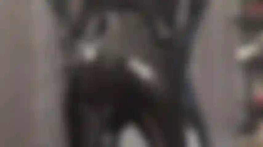 Indulging in your fetish for all things shiny - admire mistress vivian's ass in slick black pvc leggings, caressed by black latex gloves that milk your hard cock.