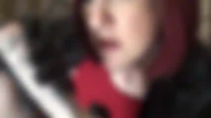 Handjob with leather gloves on uncut dildo.