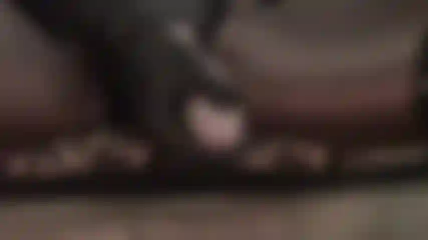 How bad do you want my cock? - Your slut mouth begins to water as i stroke my big curved white strap-on and massage the balls with my leather gloves.