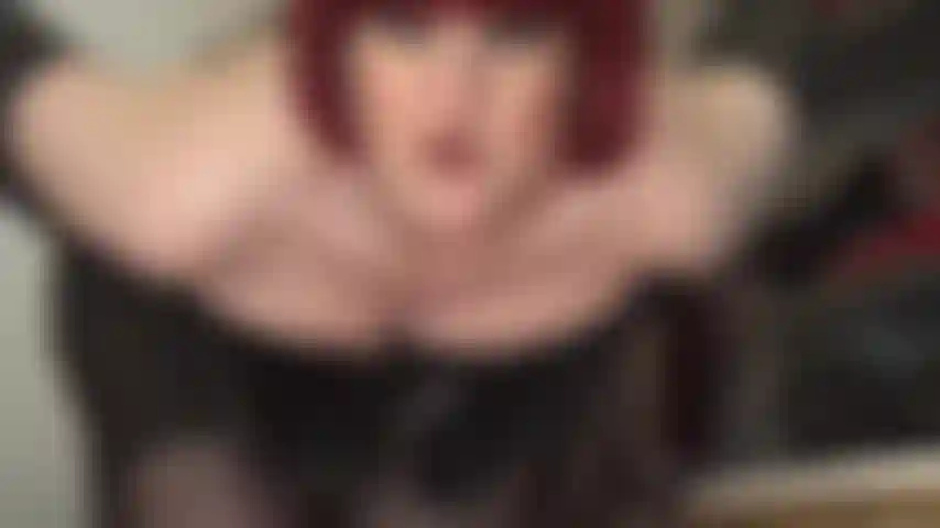 Body worship - dressed entirely in leather, mistress seduces with her wonderful curves... Corset cleavage, arm pits, tongue, pantyhose legs and ass.