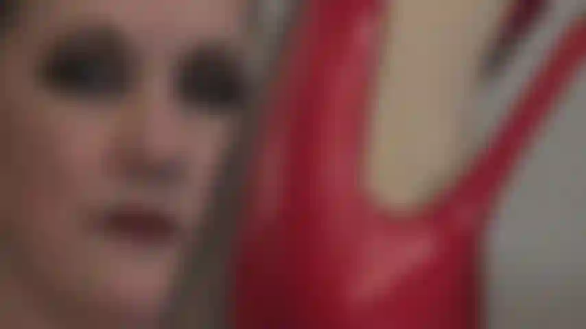 Red stilettos have you breathless. Your every thought is filled with the intense desire to kiss and lick mistress' heels.